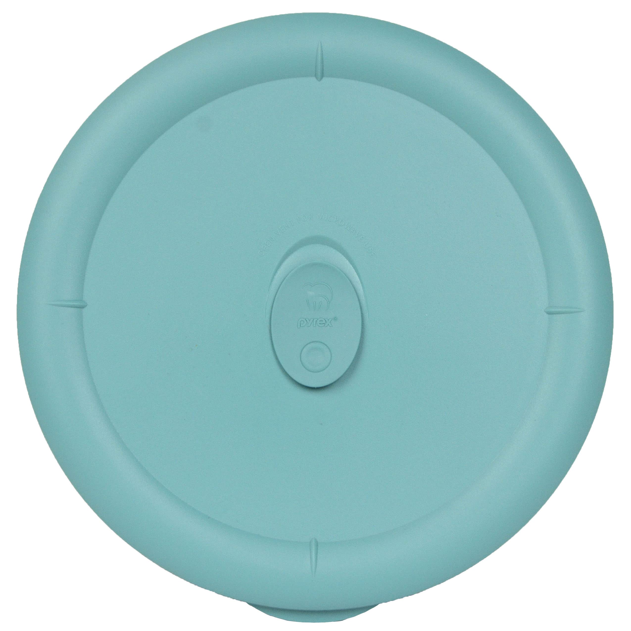 Pyrex 8202-VPC Turquoise Vented Food Storage Replacement Lid (4-Pack) - Made in the USA