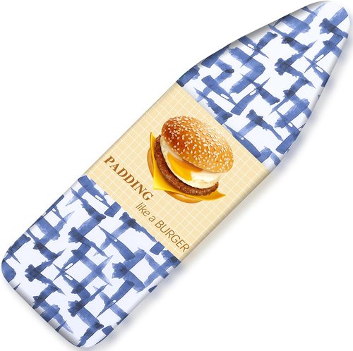 Ironing Board Cover by [Brand Name] - Stain Resistant & Durable 15 x 54 with Thick Padding, Blue Brushstrokes