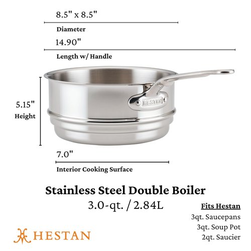 Hestan Provisions - Stainless Steel Double Boiler Insert, 3 Quart
