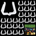 Christmas Light Hanger Clips for Fascia Board, Deck Banister, Roof Gutter, Fence, Eave Decoration - Plastic Holiday Clips (50 PCS, 1 5/8")