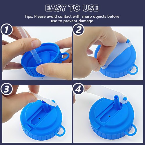 2-Pack Soda Can Lids With Reusable Straws BPA Free Can Covers For Soda With Portable Straw Container .Fits For Stardard Size(2.13inch) Soda Beer,Energy Drink Cans.Spill-Proof Keep Carbonation