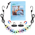 Magnetic Clothesline for Cruise Ship Cabin Approved - Portable Travel Clothes Line,Strong Rubber Coated Non-Scratch Magnets,Travel Clothesline for Cruise Ship Essentials(Updated Stronger Magnets)