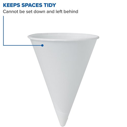 Solo 42R-2050 4.25 oz White Paper Cone Cups (Case of 5000)
