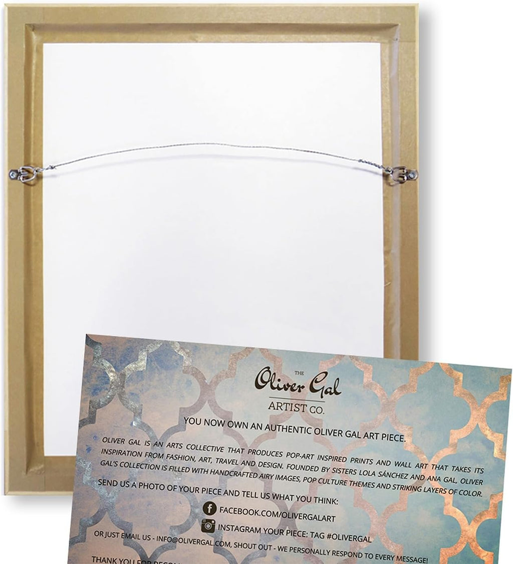 Oliver Gal Canvas Print - Van Gogh in Golden Blossoms | Elegant Wall Art for Living Room, Bedroom & Bathroom - 36" x 24" with Gold Floater Frame