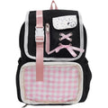 YWOIHL Kawaii Ita Bag Backpack for Girls 6-8, Cute School Backpack for Kids, Aesthetics Y2K Bookbag - Black