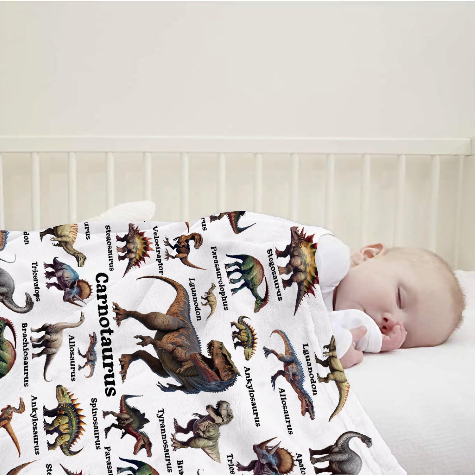 Dinosaur Blanket Gifts for Boys, Jurassic Dino Throw Blanket Gifts for Baby Girls Decor Animal Wild Plush Soft Lightweight Flannel Fleece Dinosaurs Blankets Sheet for Nursery Stroller Toddler 40x30In