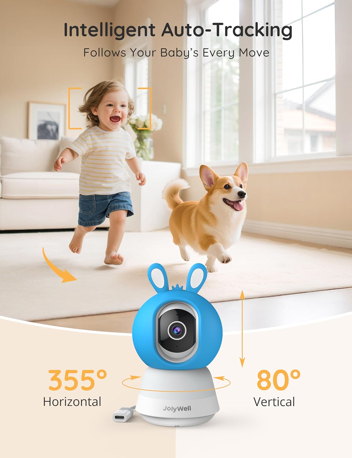 **2K Baby Monitor by [Brand Name] - WiFi Camera with App Control, Motion Detection & Night Vision**