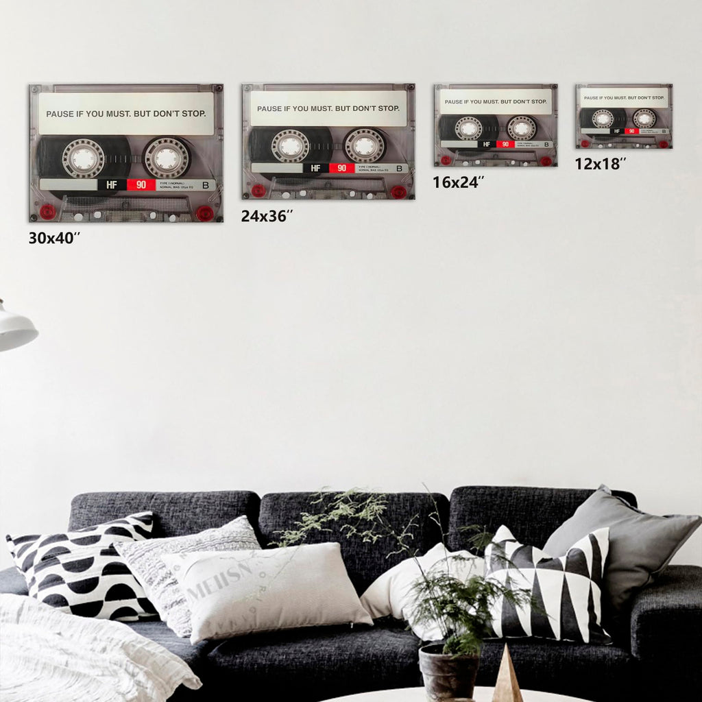 Pause if You Must,But Don't Stop Inspirational Wall Art Pictures Posters Framed Modern Canvas Art Prints Ready for Living Room Decor to Hang