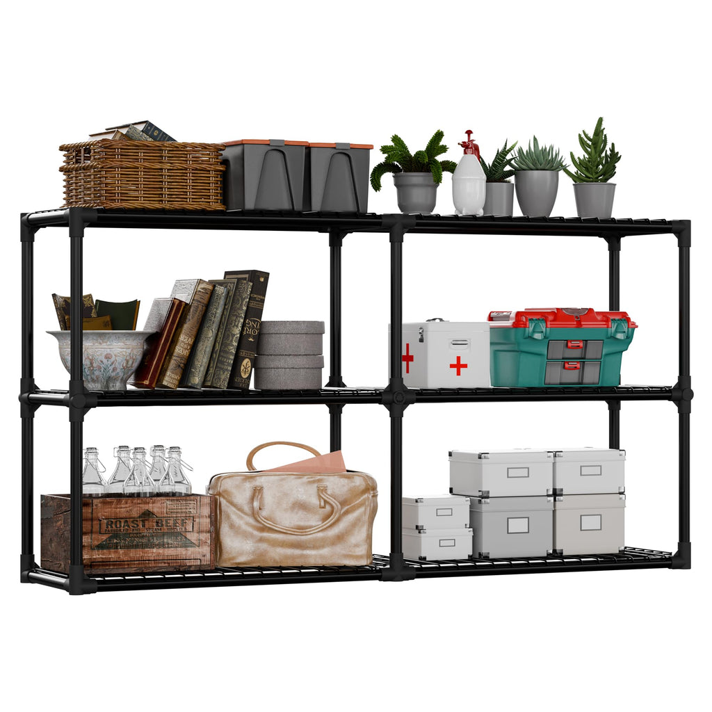 ALTLER 3x2-Shelf Shelving Unit Heavy Duty Standing Storage Shelf Units for Laundry Bathroom Kitchen Pantry Closet