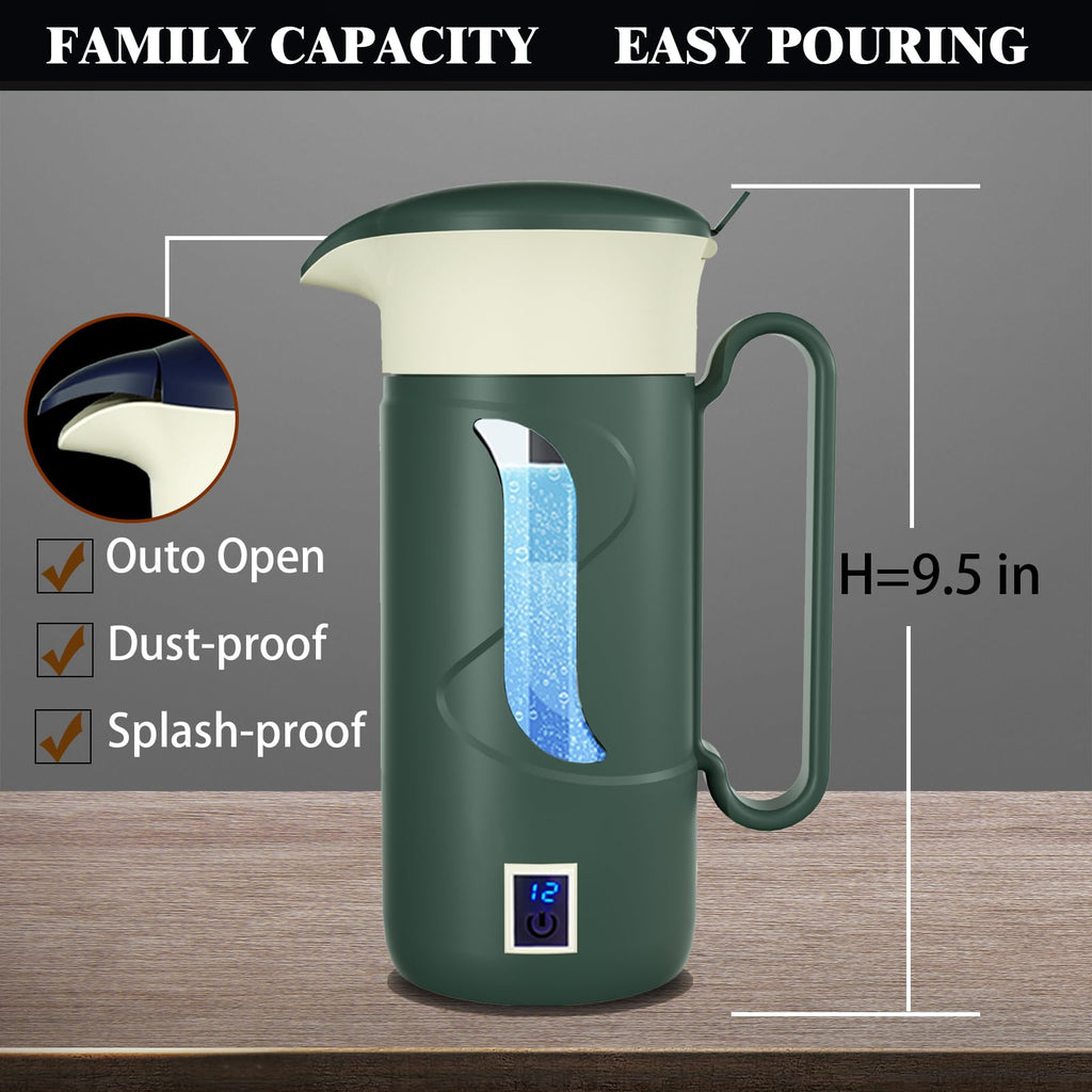 GOSOIT Hydrogen Water Bottle Hydrogen Alkaline Water Generator Ionizer Hydrogen Water Maker Machine with SPE and PEM Technology (Blue Black)