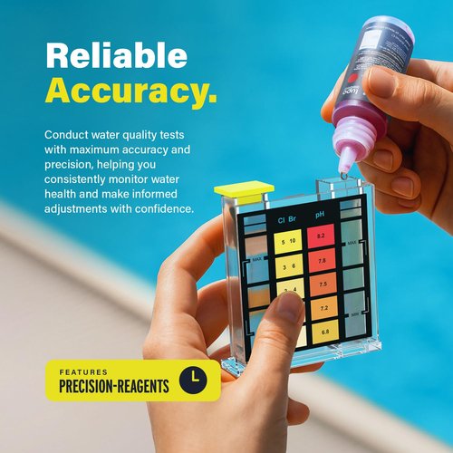 Lupo 3-in-1 Pool Test Kit - Accurate Testing for Chlorine, Bromine & pH | Ideal for Residential Pools & Spas