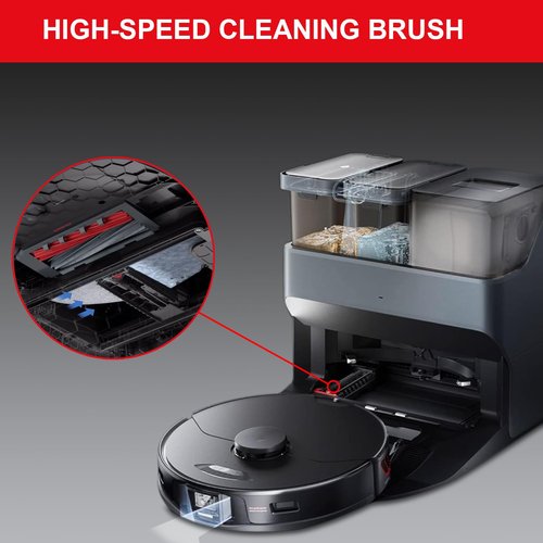 23 PCS Accessories Kit for Roborock S7 MaxV Ultra Robot Vacuum Cleaner, Replacement Parts Include 2 Main Brushes, 1 High-Speed Cleaning Brush, 6 Mop Pads, 4 Dust Bags, 6 Side Brushes, 4 Filters