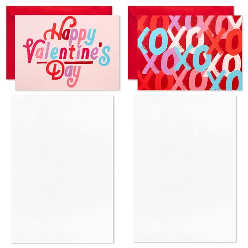 Hallmark Valentines Day Cards Assortment, XO Hearts (36 Blank Cards and Envelopes)