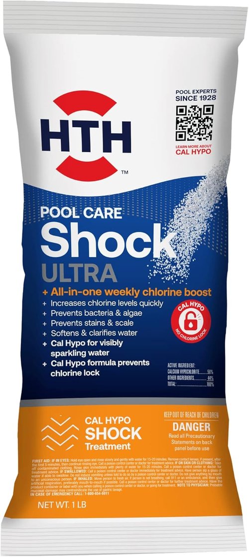 HTH 52039 Swimming Pool Shock - Ultra Cal Hypo Formula for Effective Pool Care (1 Pack)