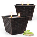 Citronella Candles Outdoor – 2 Pack, 12oz Each, Large Double-Wick Soy Wax Candles, 100-Hour Burn Time, for Patio, Camping, Backyard, Emergency & Survival