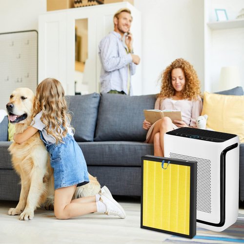 Katerelis 2-Pack Vital 200S Replacement Filter - 3-in-1 Compatible with LEVOIT Vital 200S | Includes Cleaning Brush