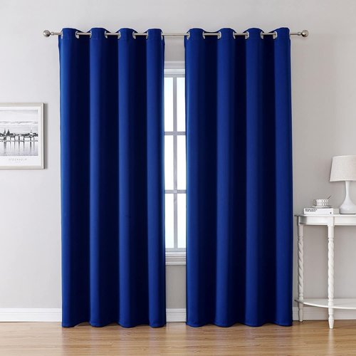 ChrisDowa Blackout Curtains - Thermal Insulated Room Darkening Panels | Royal Blue, 52 x 102 Inches