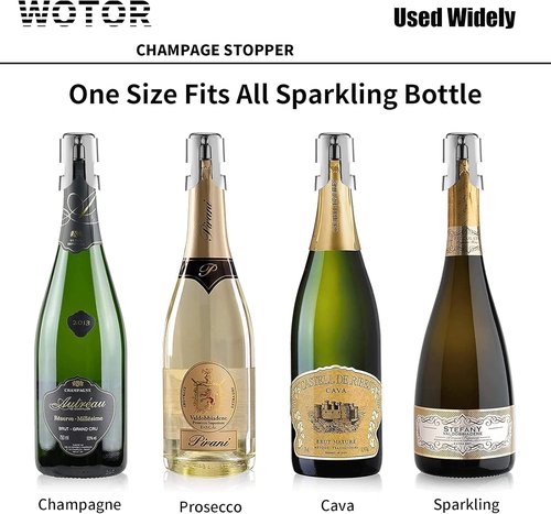 +WOTOR 3 Pack Silver Champagne Stopper