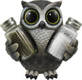 DWK Animal Holder with Salt And Pepper Shaker Set (3 Piece) | Kitchen Décor and Accessories | Salt and Pepper Shakers | Home Décor | Home Decorations… (Owl)
