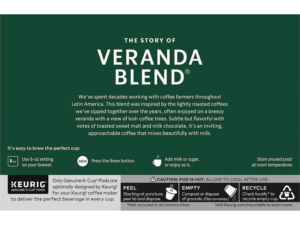 Starbucks Ground Coffee - Dark Roast Blend | Veranda Flavor, 10 Count (Pack of 8)
