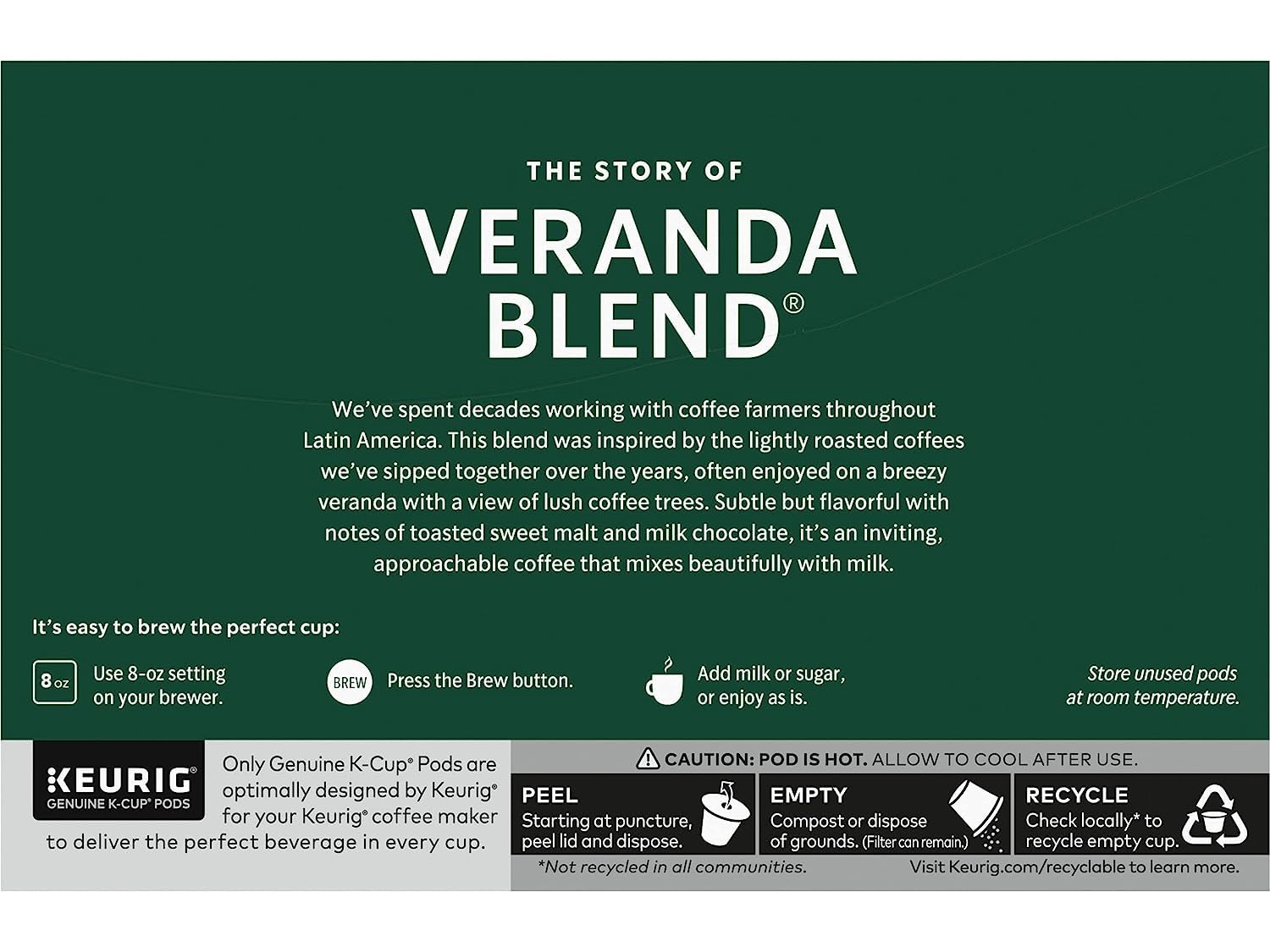 Starbucks Ground Coffee - Dark Roast Blend | Veranda Flavor, 10 Count (Pack of 8)