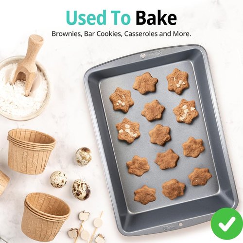 9x13 Inch Nonstick Baking Pan with Lid | Durable Covered Cake Pan for Brownies, Lasagna