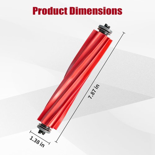 Roller Brush Replacement for Roborock Q7,Q7+,Q7 Max,Q7 Max+,S7 Series,QV 35A/35S, Q Revo,Qrevo S/MaxV/Pro/Plus Robotic Vacuum,Accessories inclue 4 Rubber Main Roller Brush