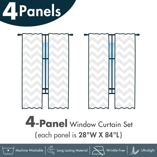 Ambesonne Monstera Window Curtains Pack of 2, Tropical Jungle Foliage Hawaiian Nature Growth Sketchy Leaves Environment Eco, Lightweight Set with Rod Pocket, 4 Panels of - 28" x 84", Green and White