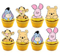 48Pcs Classic Winnie Cupcake Toppers - Baby Shower and Birthday Party Cake Decorations, Party Supplies