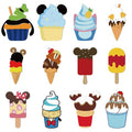 Qweryboo 12Pcs Mouse Cruise Door Magnets Stickers Fridge Refrigerator,Cute Ice Cream Magnet Car Door Fridge Magnet Sticker Whiteboards for Holiday Kitchen Locker Favors