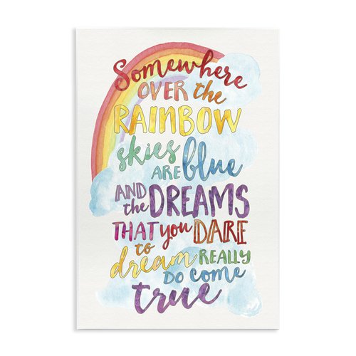 Stupell Industries Somewhere Rainbow Wall Plaque, 10x15, Multi-Color