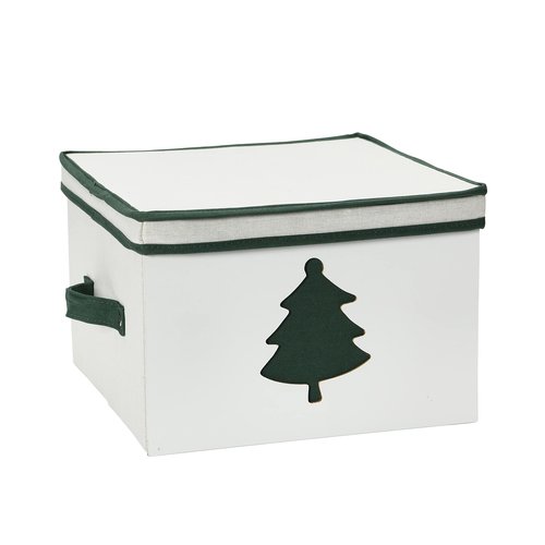 Household Essentials Holiday Storage Box, Medium, Green Tree