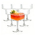 Plastic/Acrylic Set of 6 10 oz Ribbed Coupe Cups Unique Martini & Cocktail Cups Set for Wine,Champagne, Parties & Home