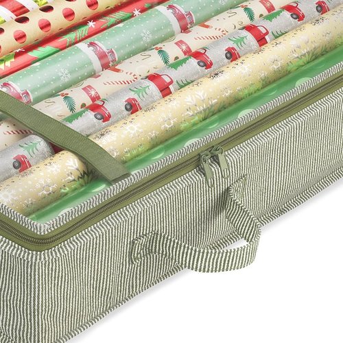 Whitmor Christmas & Holiday Gift Wrap Organizer - Holds 30 inch & 40 inch rolls - Stripe