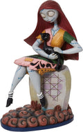 Enesco Jim Shore Nightmare Before Christmas Figurine - Sally & Cat on Gravestone | 8 Inch, Multicolor
