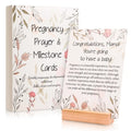 EIHFHIE 20 Pcs Pregnancy Prayer Cards, Pregnancy Must Haves for First Time Mom Gifts, 42 Weekly Prayer & Pregnancy Milestone Cards for Expecting Mother, Best Gifts for Expectant Moms