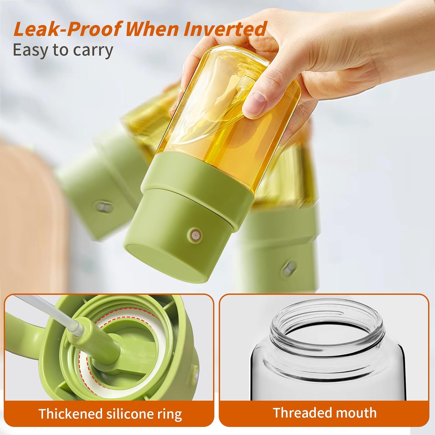 YARRAMATE Mini Oil Sprayer - 6.8 OZ Food-Grade Olive Oil Spray Bottle for Cooking | Portable Kitchen Mister (Green)