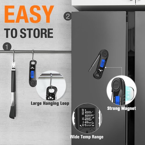 AMMZO Digital Meat Thermometer - Instant Read Cooking & Grilling Tool | Perfect Kitchen Gadget Gift