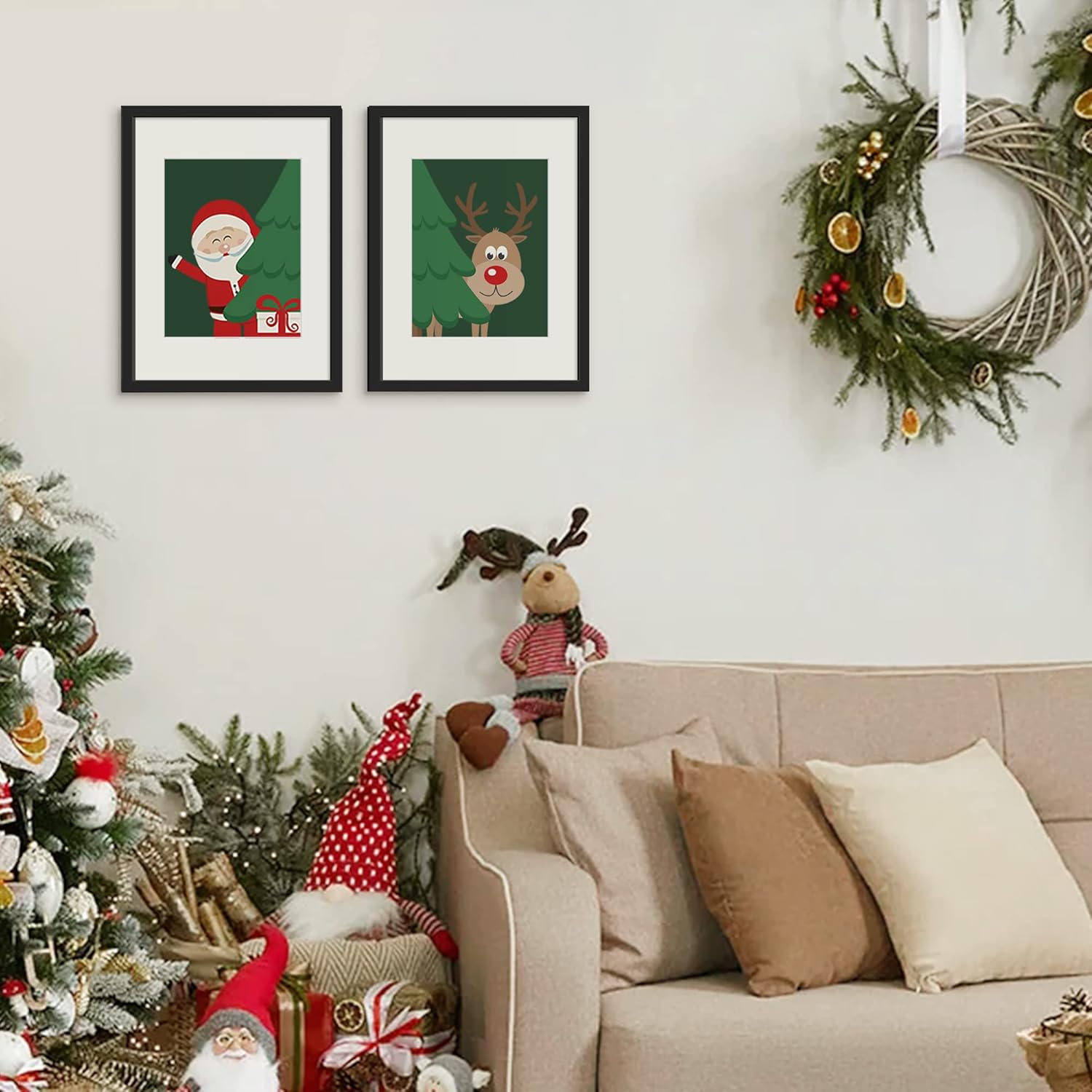 Upsimples 12x16 Picture Frame Set of 5 - Versatile Black Frames for 8.5x11 or 12x16 Photos