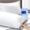 Thread Spread 100% Cotton Pillow Cases - Luxury 400 Series Glee Collection, Soft & Cooling, Queen Size Set of 2 (White)