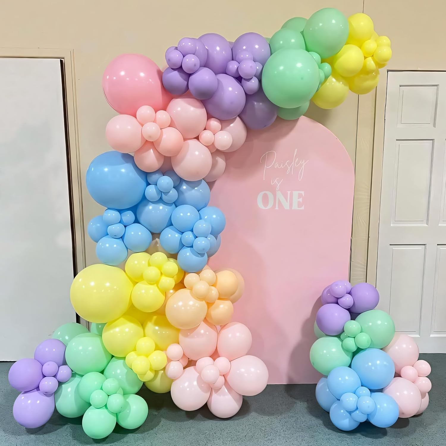Pastel Balloons - 110pcs 12 Inch Rainbow Balloons for Birthday, Wedding & Baby Shower Decor