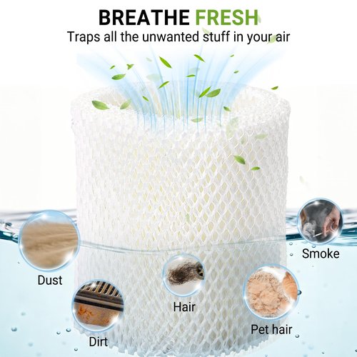 Touyeet Humidifier Replacement Filter Compatible with Canopy Bedside Nursery Humidifiers, Paper Filter Made with Natural Wood Pulp - Pack of 4