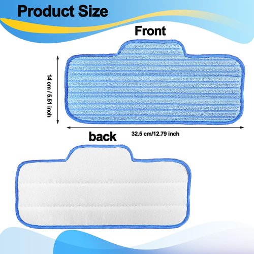 10 Pack Replacement Steam Mop Pads Compatible with Dupray Neat Steam Cleaner Microfiber Cloths Steam Mop Pads Washable Mop Pads