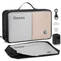 Gonex Vacuum Travel Bag with Pump, Reusable Compression Packing Bag with Handle & Transparent Window, Wide Opening, Waterproof Travel Storage Organizer for Carry-On Suitcase, Backpack (1PC+Pump)