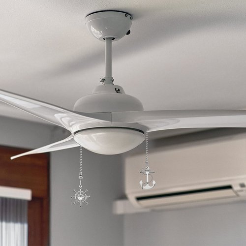 Honoson 4 Pieces Nautical Ceiling Fan Pull Chain Extender Vintage Anchor and Wheel with 14 Inches Fan Pull Chain Extender for Bathroom Toilet Light Ceiling Light(Silver)