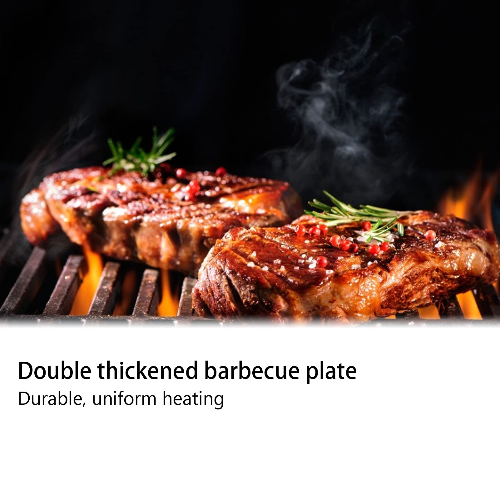 Japanese BBQ Gril, Double Thickened Grill Plate Smokeless Barbecue Grill Accessories Set Portable Charcoal Stove Barbecue Accessories Tools Household Indoor