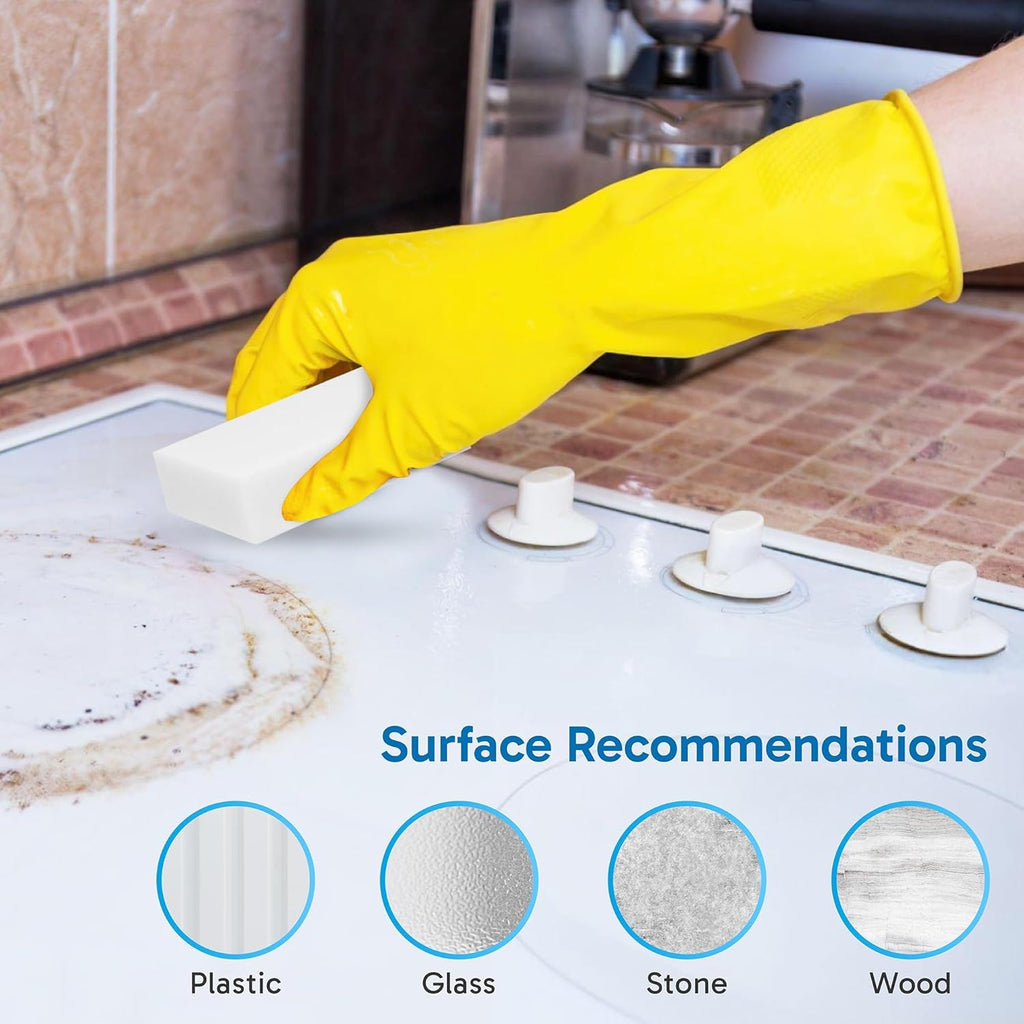 Skiennix Extra Large Eraser Sponge - Extra Thick, Long-Lasting Melamine Cleaning Pads | 20 Pack, White