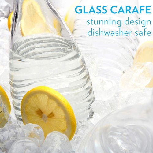 sodastream - Carbonating Carafe for Aqua Fizz machines | Eco-Friendly Reusable Glass Bottle | Keeps Sparkling Water Fresh | Dishwasher Safe | 24 Fl Oz | NOT compatible with other machines