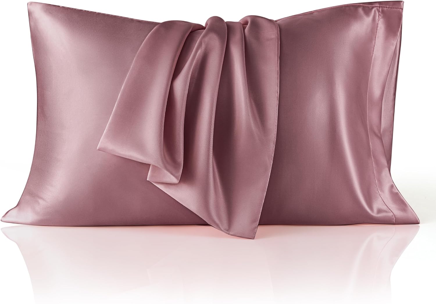 Bedsure King Size Satin Pillowcase Set - Nostalgia Rose Silky Cases for Hair & Skin | 20x36 Inches, 2-Pack
