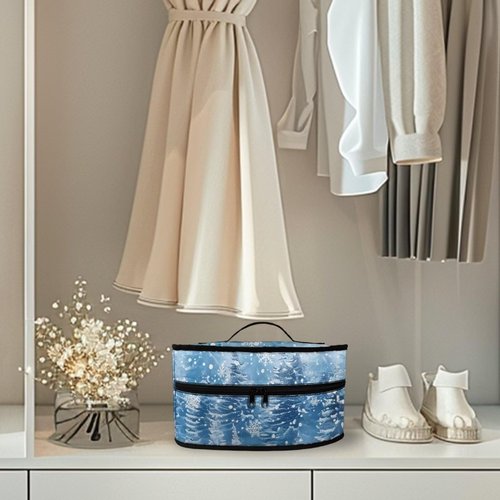 LVEWYB Winter Christmas Tree Iron Tote Case for Travel Mini Steam Iron Dustproof Protective Flower Printed Carrying Bag Universal for Most Irons with Handle